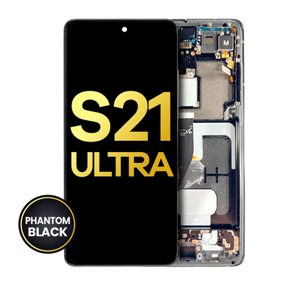 OLED Assembly With Frame For Samsung Galaxy S21 Ultra 5G (Refurbished) (Phantom Black)