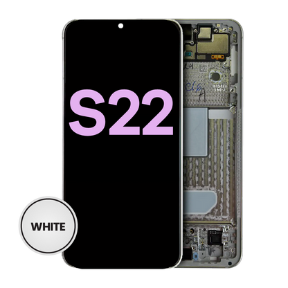 OLED Assembly With Frame For Samsung Galaxy S22 5G (Service Pack) (White)