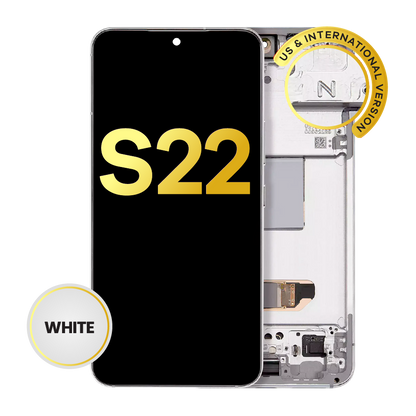 OLED Assembly With Frame For Samsung Galaxy S22 5G (US & International Version) (Refurbished) (White)
