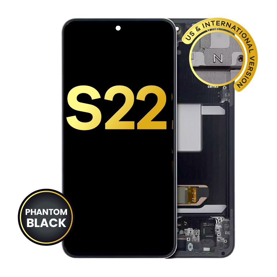 OLED Assembly With Frame For Samsung Galaxy S22 5G (US & International Version) (Refurbished) (Phantom Black)