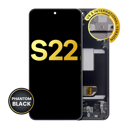 OLED Assembly With Frame For Samsung Galaxy S22 5G (US & International Version) (Refurbished) (Phantom Black)
