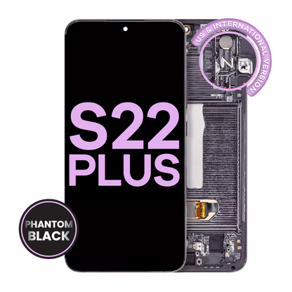 OLED Assembly With Frame For Samsung Galaxy S22 Plus 5G (US & International Version) (Aftermarket Plus) (Phantom Black)