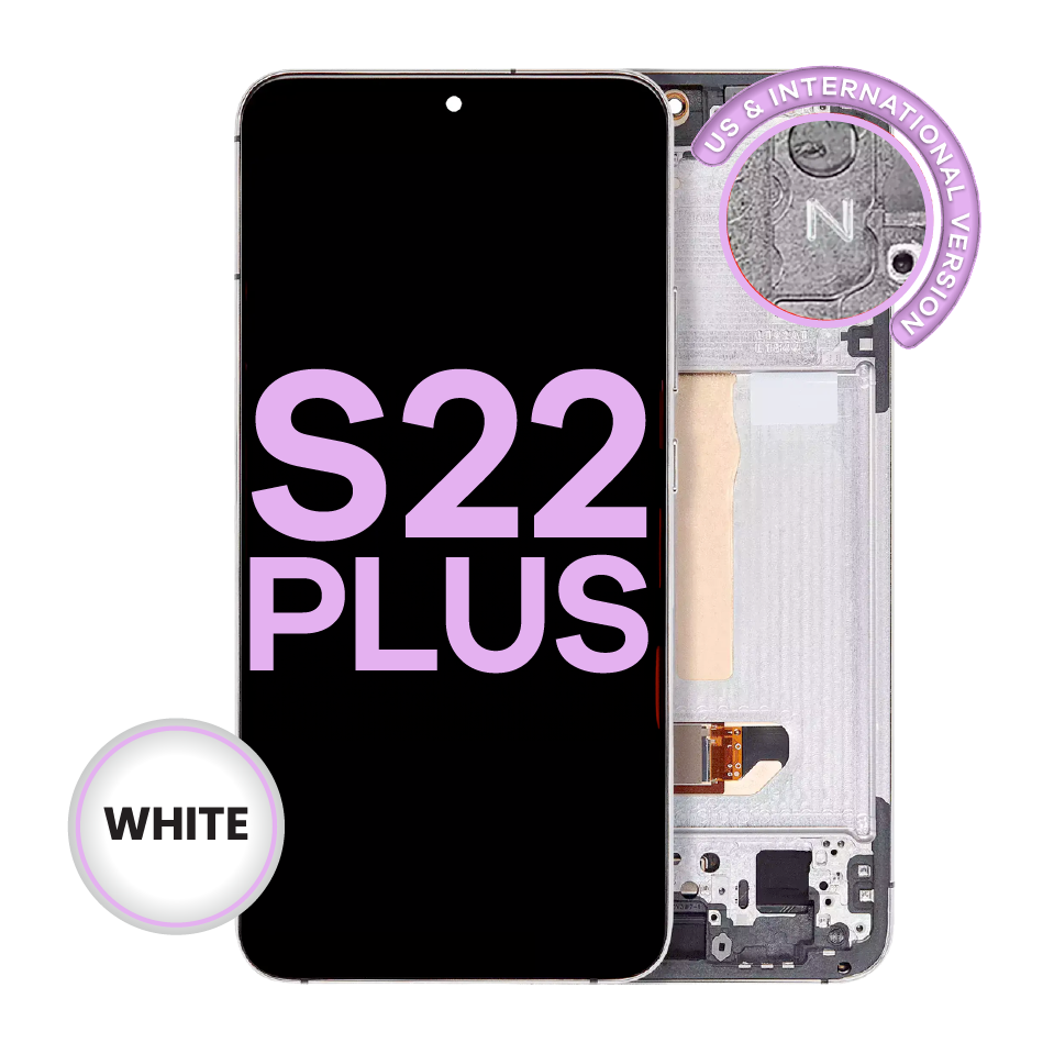 OLED Assembly With Frame For Samsung Galaxy S22 Plus 5G (US & International Version) (Aftermarket Plus) (White)