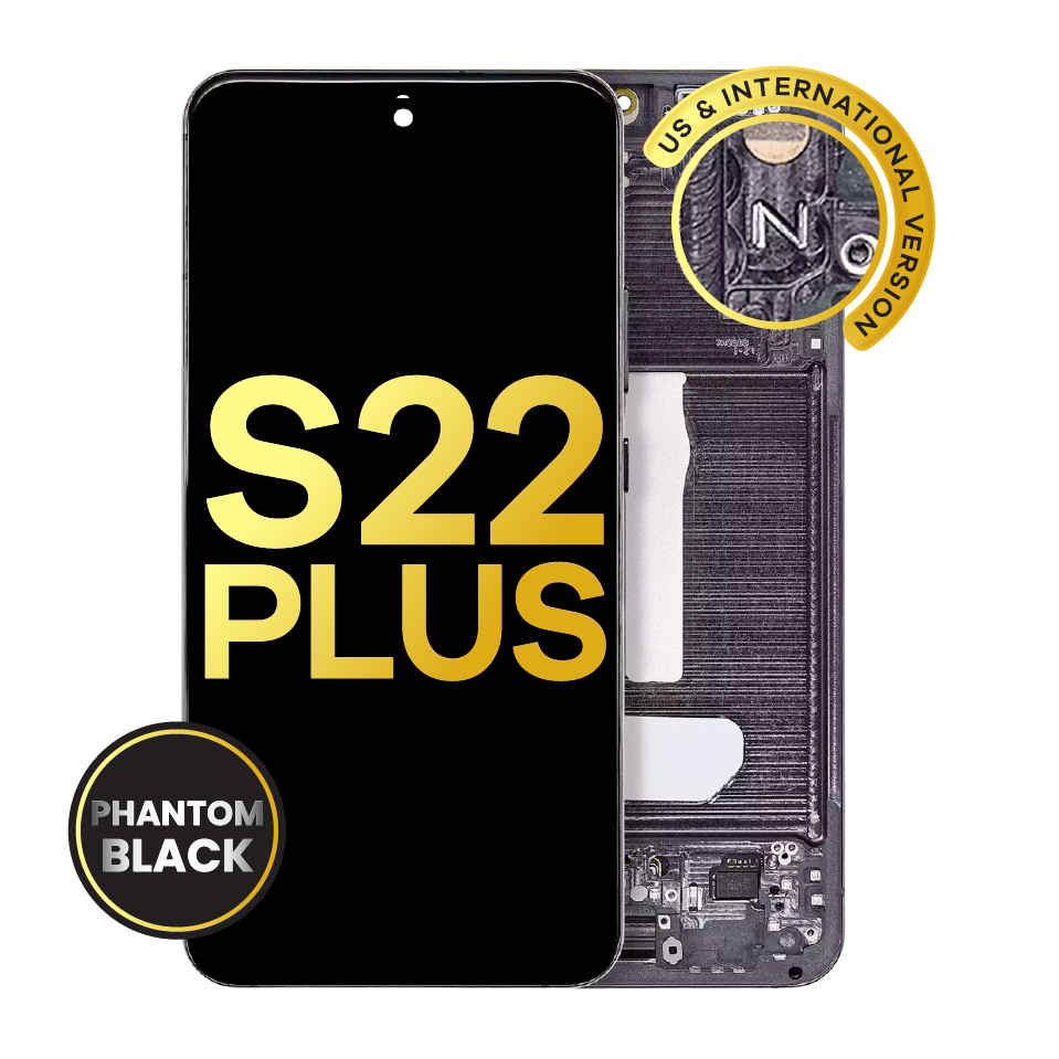 OLED Assembly With Frame For Samsung Galaxy S22 Plus 5G (US & International Version) (Refurbished) (Phantom Black)