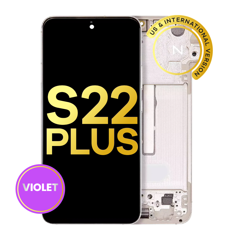 OLED Assembly With Frame For Samsung Galaxy S22 Plus 5G (US & International Version) (Refurbished) (Pink Gold / Violet)