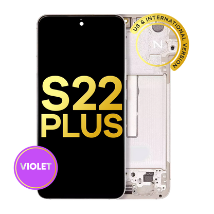 OLED Assembly With Frame For Samsung Galaxy S22 Plus 5G (US & International Version) (Refurbished) (Pink Gold / Violet)