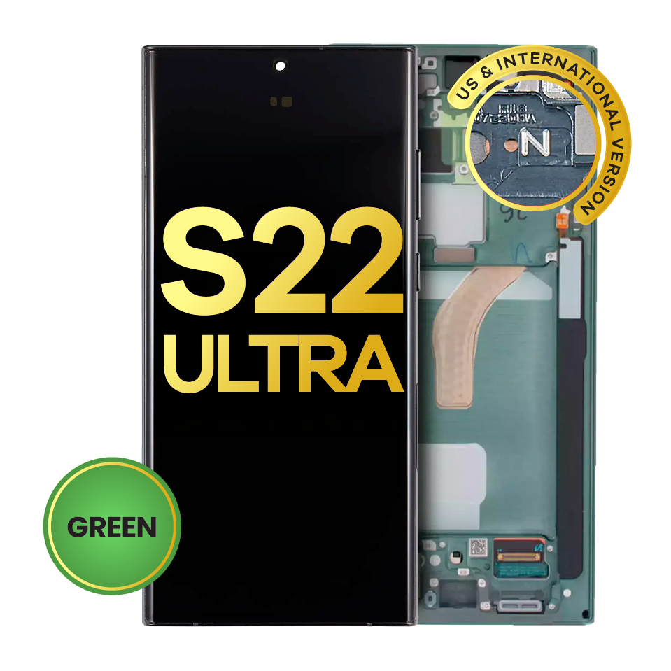 OLED Assembly With Frame For Samsung Galaxy S22 Ultra 5G (US & International Version) (Refurbished) (Green)