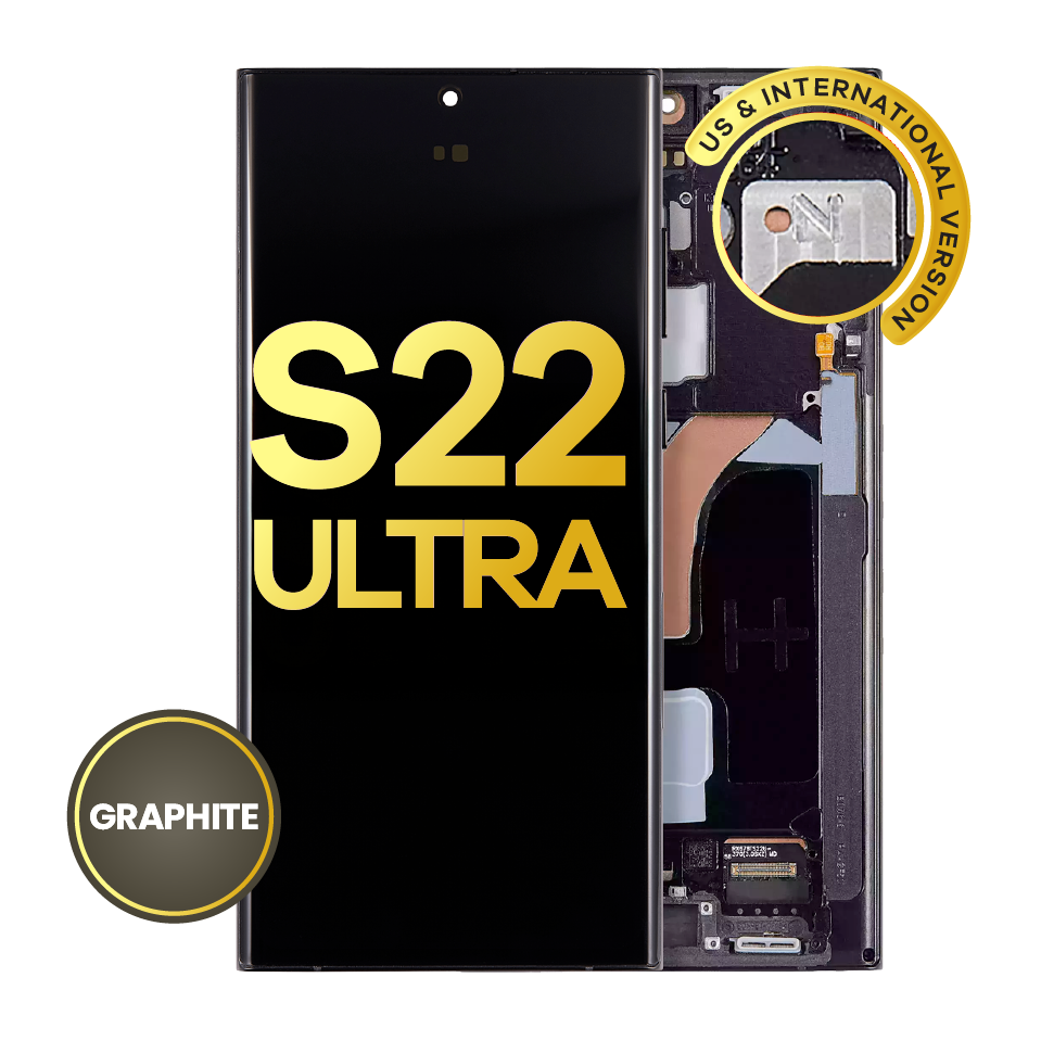 OLED Assembly With Frame For Samsung Galaxy S22 Ultra 5G (US & International Version) (Refurbished) (Graphite / Red / Sky Blue)