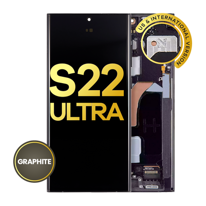 OLED Assembly With Frame For Samsung Galaxy S22 Ultra 5G (US & International Version) (Refurbished) (Graphite / Red / Sky Blue)