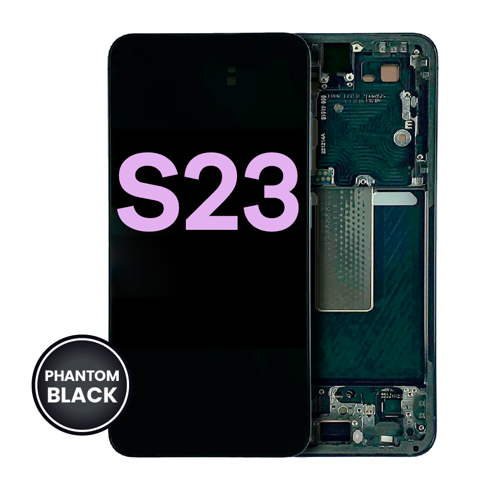 OLED Assembly With Frame For Samsung Galaxy S23 5G (US & International) (Service Pack) (Phantom Black)