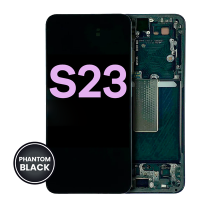 OLED Assembly With Frame For Samsung Galaxy S23 5G (US & International) (Service Pack) (Phantom Black)