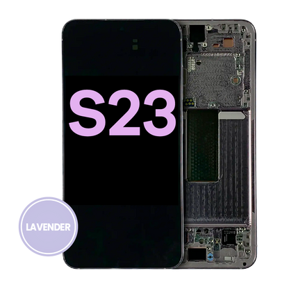 OLED Assembly With Frame For Samsung Galaxy S23 5G (US & International) (Service Pack) (Lavender)