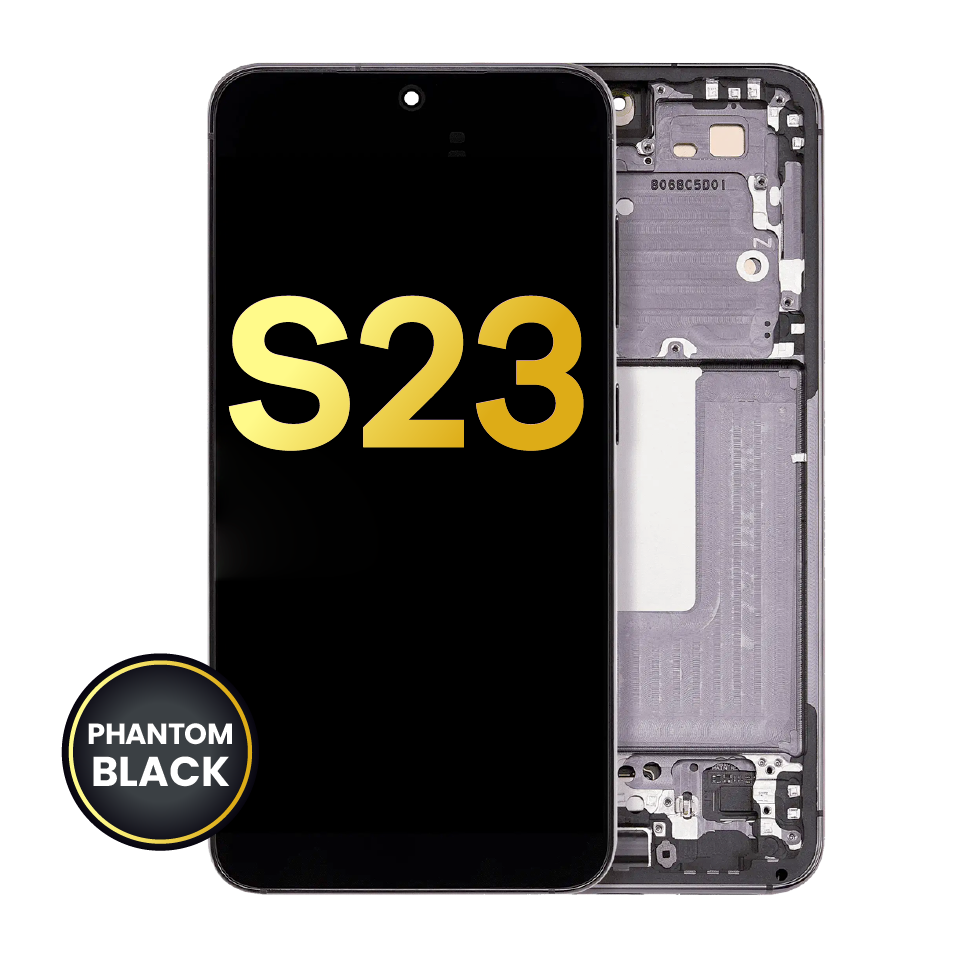 OLED Assembly With Frame For Samsung Galaxy S23 5G (US & International) (Refurbished) (Phantom Black)