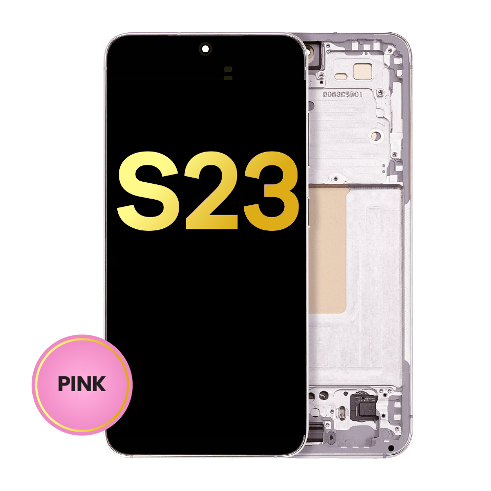 OLED Assembly With Frame For Samsung Galaxy S23 5G (US & International) (Refurbished) (Pink / Lavender)