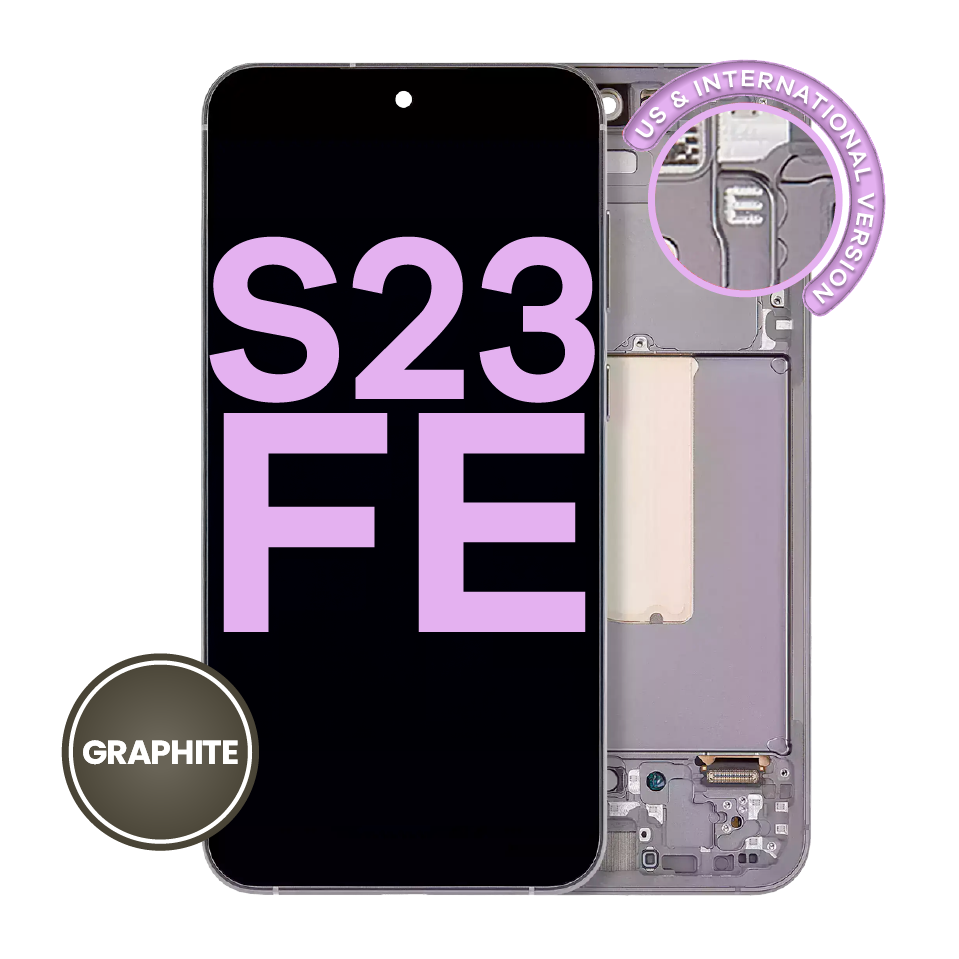 OLED Assembly With Frame For Samsung Galaxy S23 FE 5G (US & International Version) (Service Pack) (Graphite)