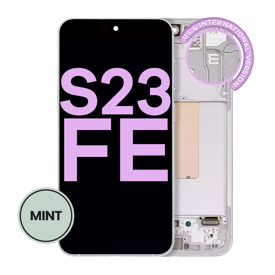OLED Assembly With Frame For Samsung Galaxy S23 FE 5G (US & International Version) (Service Pack) (Mint / Cream / Purple / Indigo / Tangerine)