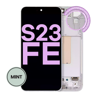 OLED Assembly With Frame For Samsung Galaxy S23 FE 5G (US & International Version) (Service Pack) (Mint / Cream / Purple / Indigo / Tangerine)