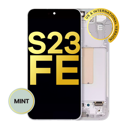 OLED Assembly With Frame For Samsung Galaxy S23 FE 5G (US & International Version) (Refurbished) (Mint / Cream / Purple / Indigo / Tangerine)