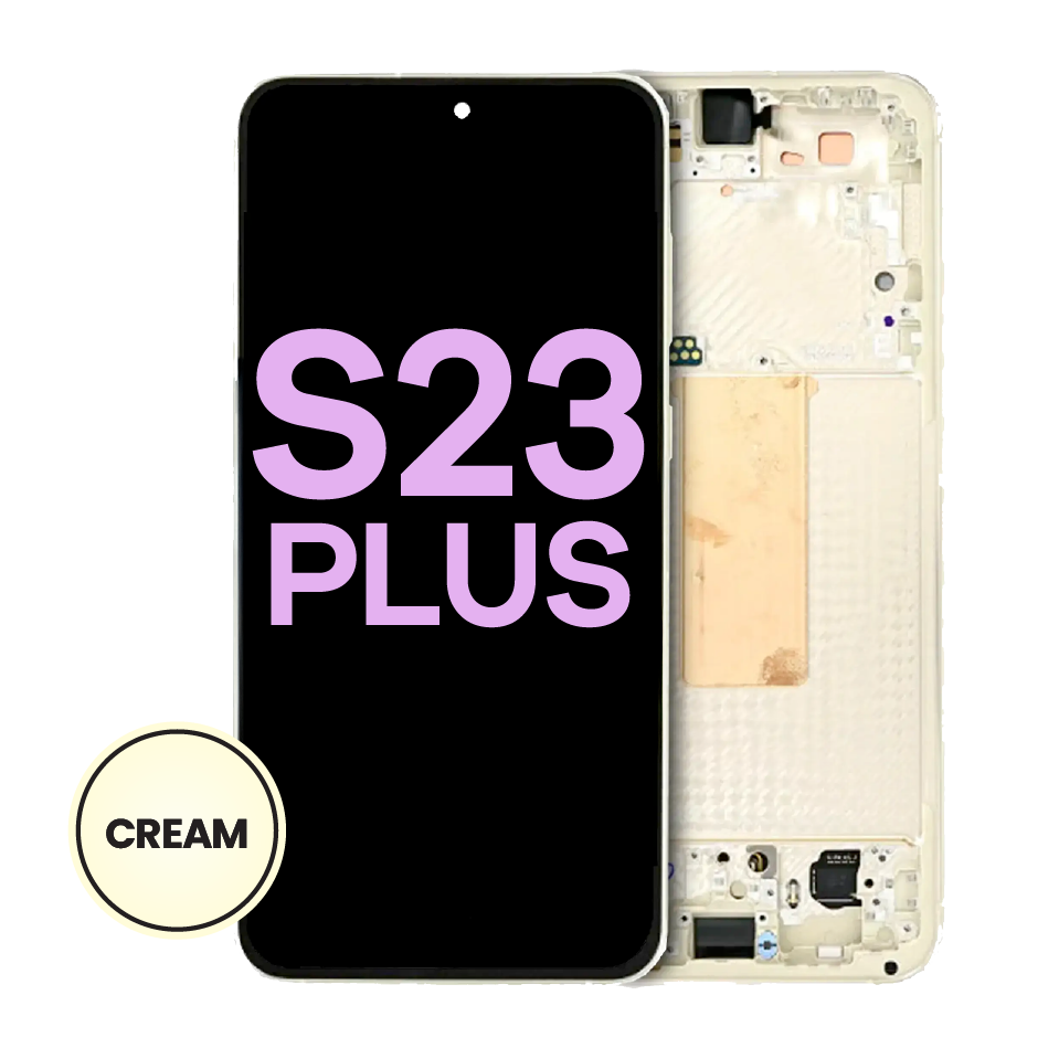 OLED Assembly With Frame For Samsung Galaxy S23 Plus 5G (US & International) (Service Pack) (Cream)