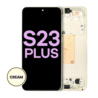 OLED Assembly With Frame For Samsung Galaxy S23 Plus 5G (US & International) (Service Pack) (Cream)