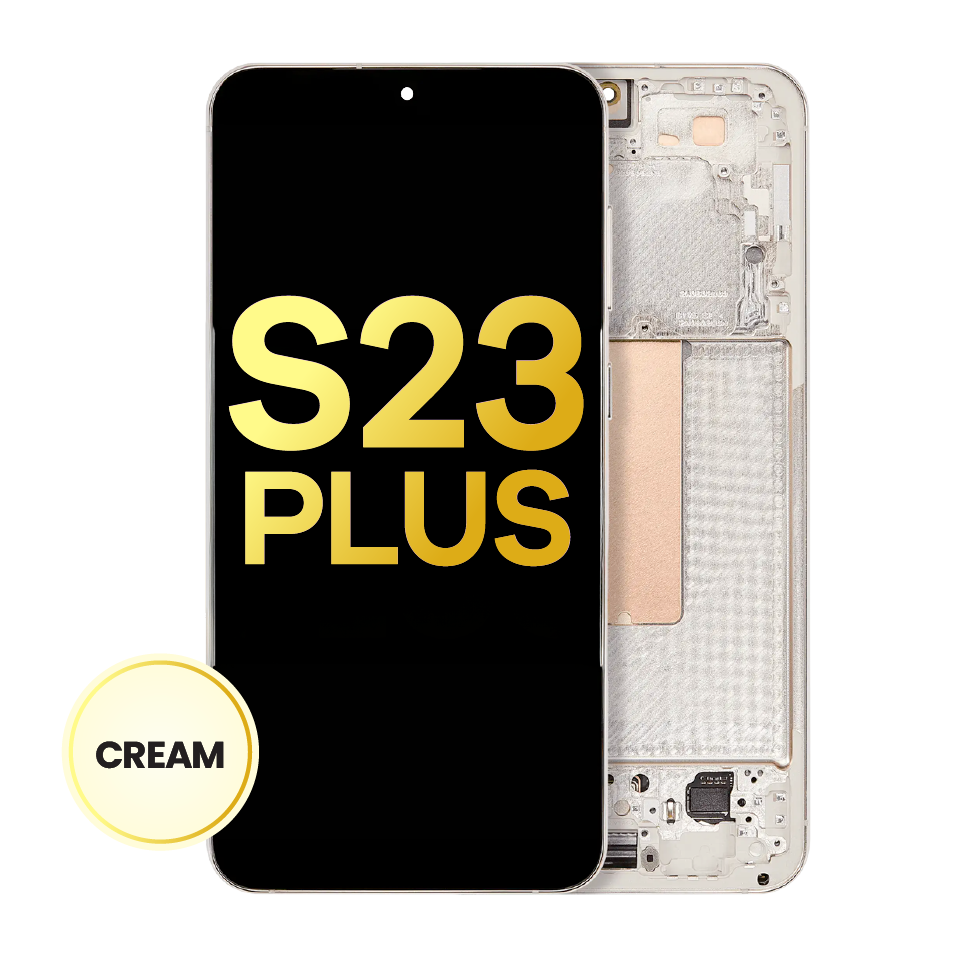 OLED Assembly With Frame For Samsung Galaxy S23 Plus 5G (US & International) (Refurbished) (Cream)