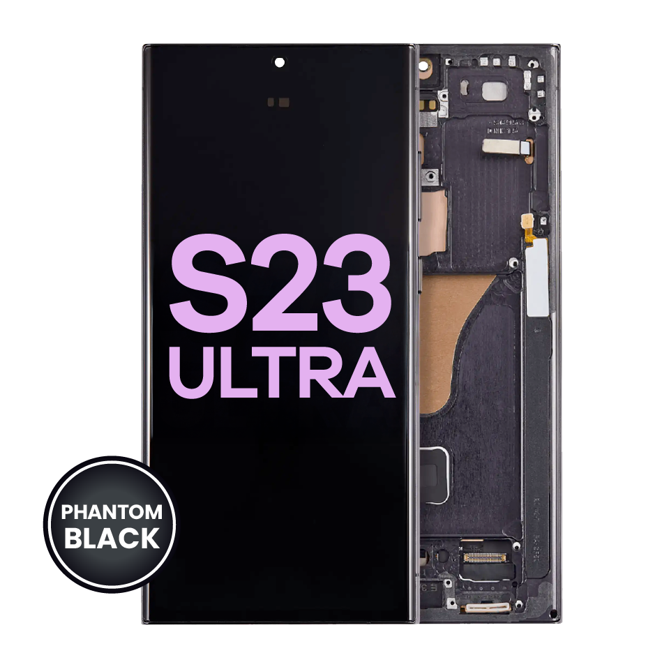 OLED Assembly With Frame For Samsung Galaxy S23 Ultra 5G (US & International) (Service Pack) (Phantom Black)