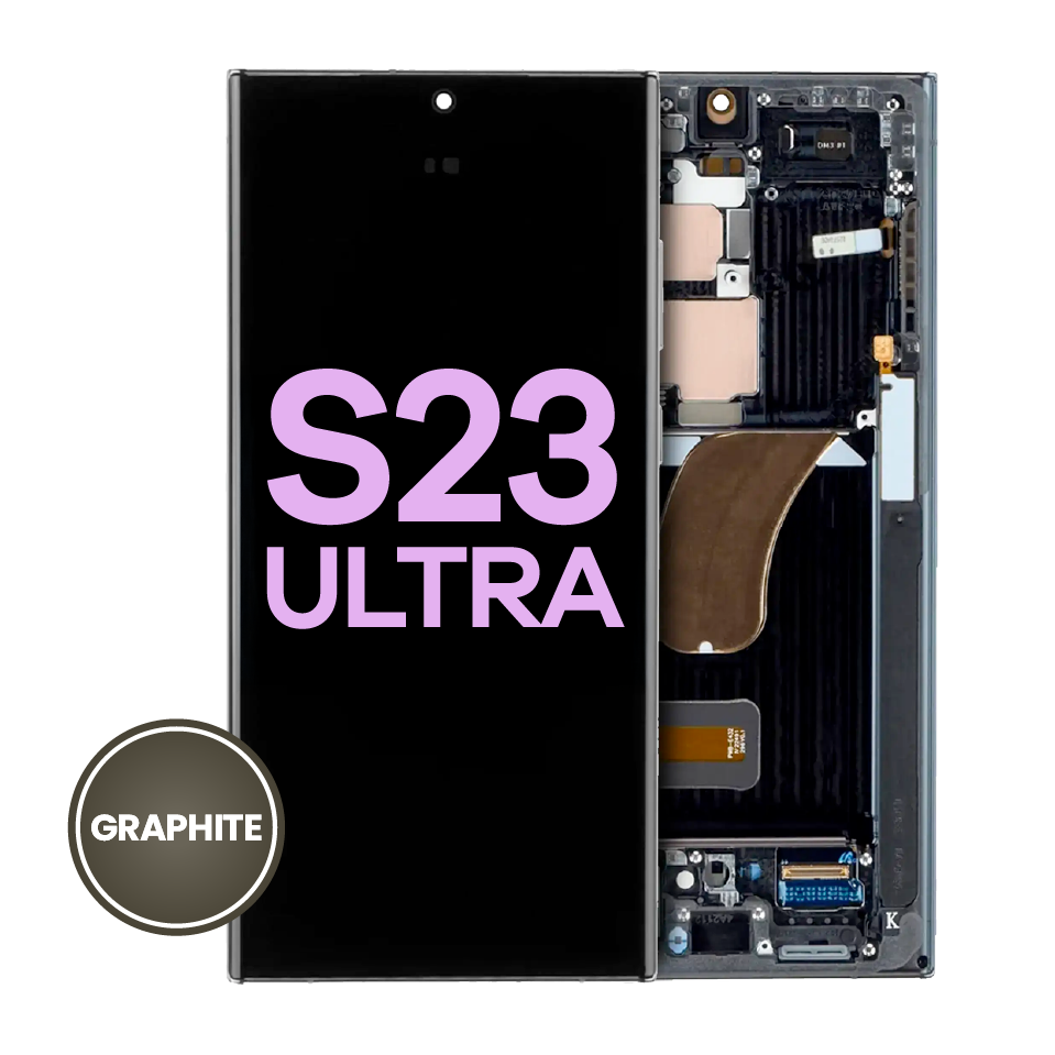 OLED Assembly With Frame For Samsung Galaxy S23 Ultra 5G (US & International) (Service Pack) (Graphite)