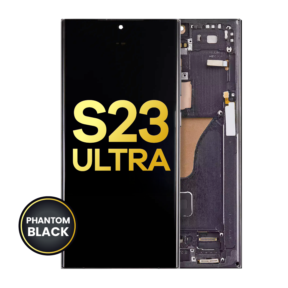 OLED Assembly With Frame For Samsung Galaxy S23 Ultra (US & International) (Refurbished) (Phantom Black)