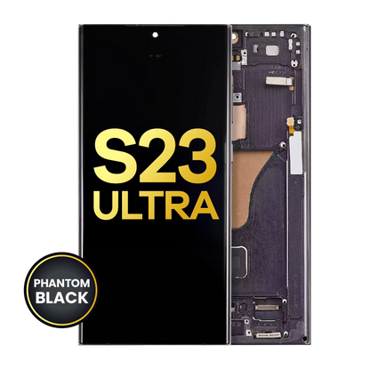 OLED Assembly With Frame For Samsung Galaxy S23 Ultra (US & International) (Refurbished) (Phantom Black)