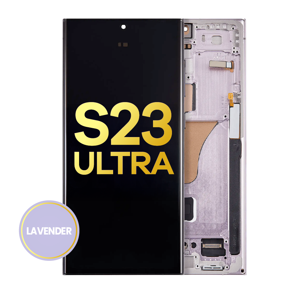 OLED Assembly With Frame For Samsung Galaxy S23 Ultra (US & International) (Refurbished) (Lavender)