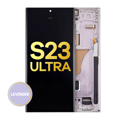 OLED Assembly With Frame For Samsung Galaxy S23 Ultra (US & International) (Refurbished) (Lavender)