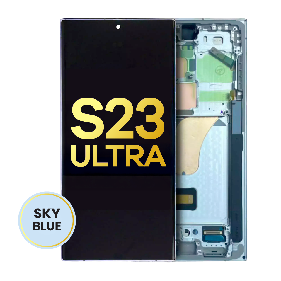OLED Assembly With Frame For Samsung Galaxy S23 Ultra (US & International) (Refurbished) (Sky Blue)