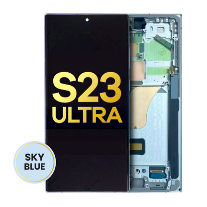 OLED Assembly With Frame For Samsung Galaxy S23 Ultra (US & International) (Refurbished) (Sky Blue)