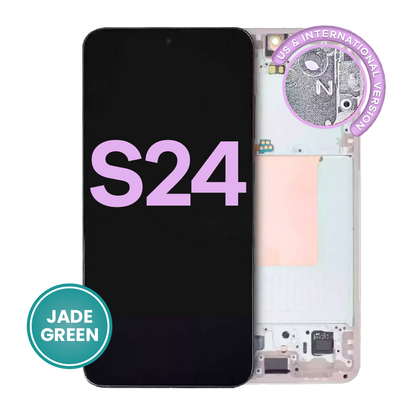 OLED Assembly With Frame For Samsung Galaxy S24 5G (US & International Version) (Service Pack) (Jade Green)