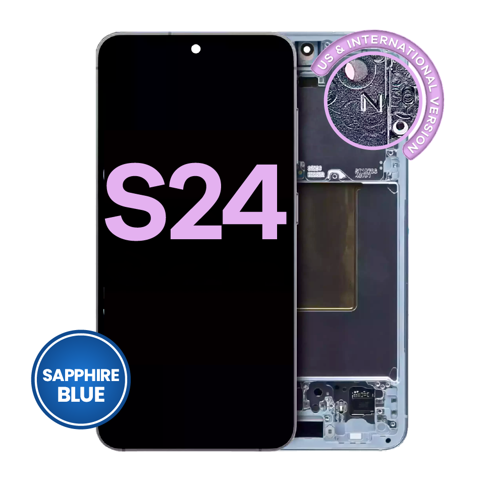 OLED Assembly With Frame For Samsung Galaxy S24 5G (US & International Version) (Service Pack) (Sapphire Blue)