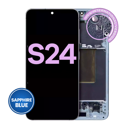 OLED Assembly With Frame For Samsung Galaxy S24 5G (US & International Version) (Service Pack) (Sapphire Blue)