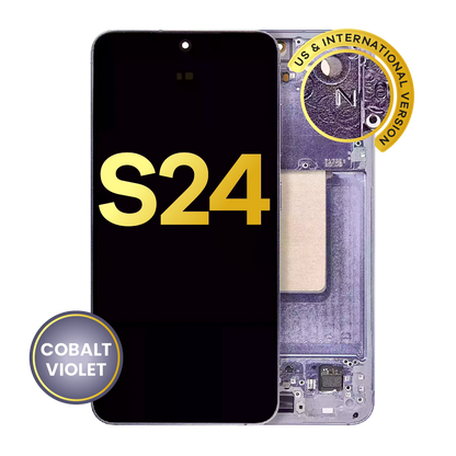 OLED Assembly With Frame For Samsung Galaxy S24 5G (US & International Version) (Refurbished) (Cobalt Violet)