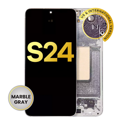 OLED Assembly With Frame For Samsung Galaxy S24 5G (US & International Version) (Refurbished) (Marble Grey)