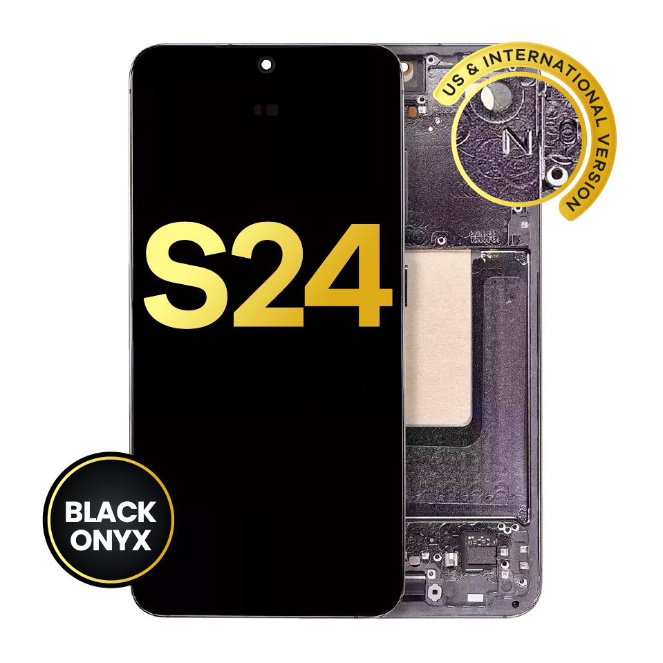 OLED Assembly With Frame For Samsung Galaxy S24 5G (US & International Version) (Refurbished) (Onyx Black)