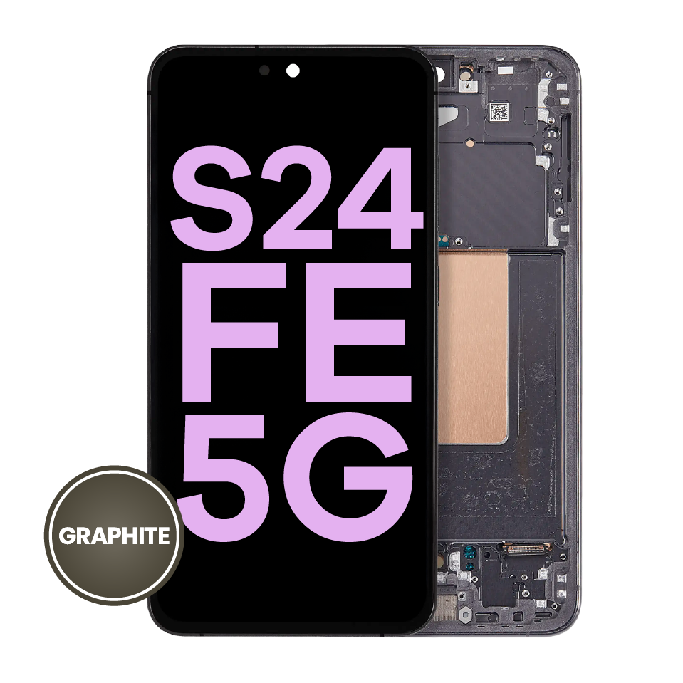 OLED Assembly With Frame For Samsung Galaxy S24 FE 5G (US & International Version) (Service Pack) (Graphite)