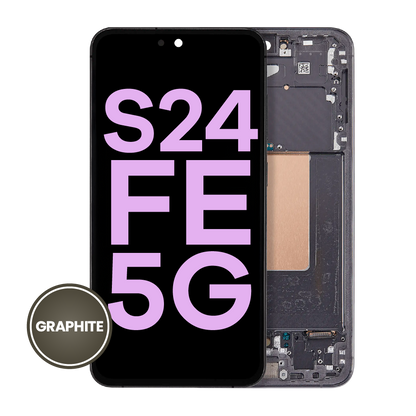 OLED Assembly With Frame For Samsung Galaxy S24 FE 5G (US & International Version) (Service Pack) (Graphite)