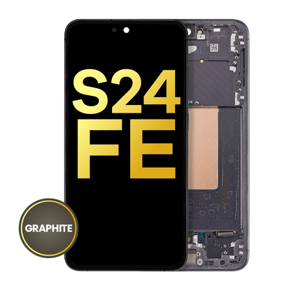 OLED Assembly With Frame For Samsung Galaxy S24 FE 5G (Refurbished) (US & International Version) (Graphite)