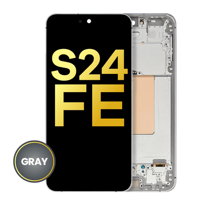 OLED Assembly With Frame For Samsung Galaxy S24 FE 5G (US & International Version) (Refurbished) (Gray)
