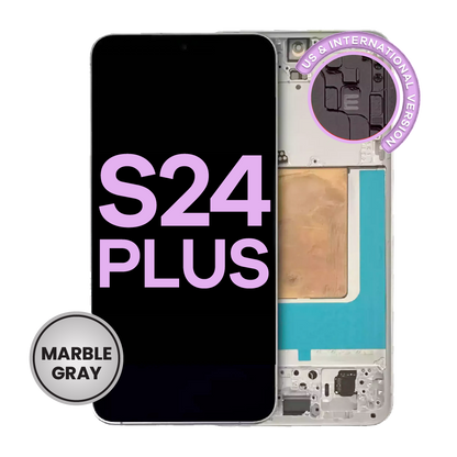OLED Assembly With Frame For Samsung Galaxy S24 Plus 5G (US & International Version) (Service Pack) (Marble Grey)