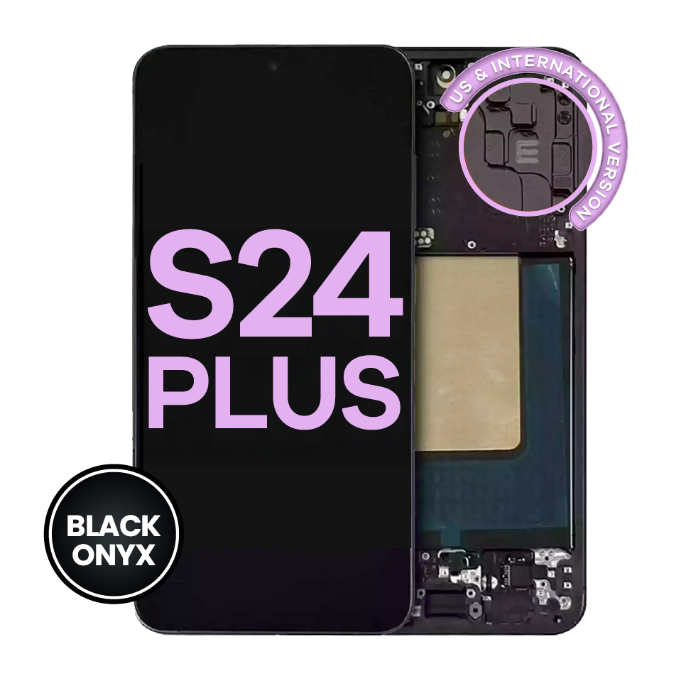 OLED Assembly With Frame For Samsung Galaxy S24 Plus 5G (US & International Version) (Service Pack) (Onyx Black)