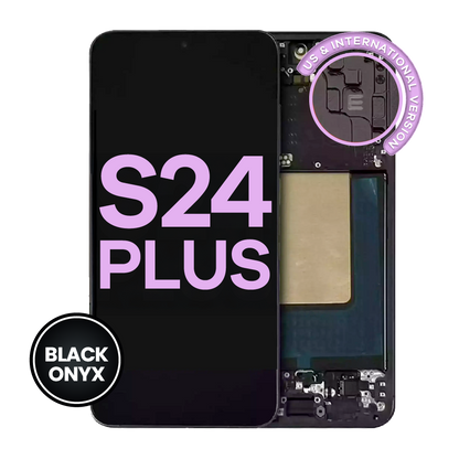 OLED Assembly With Frame For Samsung Galaxy S24 Plus 5G (US & International Version) (Service Pack) (Onyx Black)