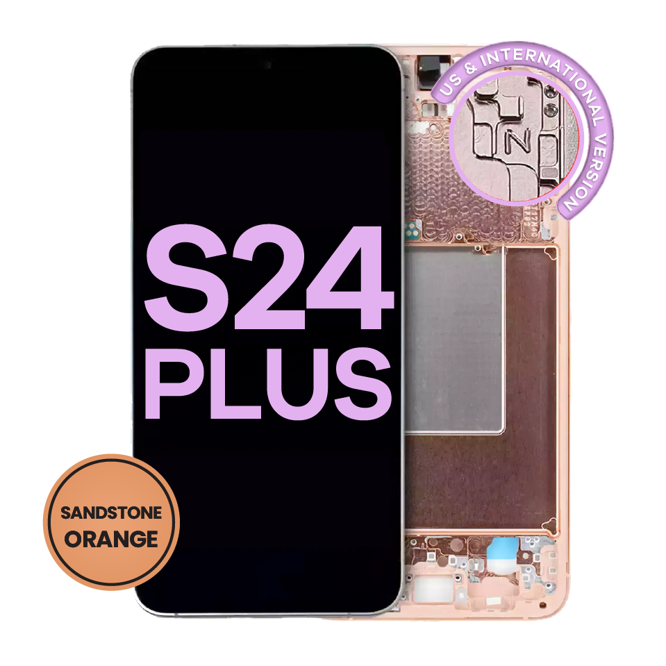 OLED Assembly With Frame For Samsung Galaxy S24 Plus 5G (US & International Version) (Service Pack) (Sandstone Orange)