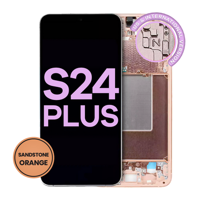 OLED Assembly With Frame For Samsung Galaxy S24 Plus 5G (US & International Version) (Service Pack) (Sandstone Orange)