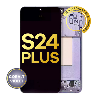 OLED Assembly With Frame For Samsung Galaxy S24 Plus 5G (US & International Version) (Refurbished) (Cobalt Violet)