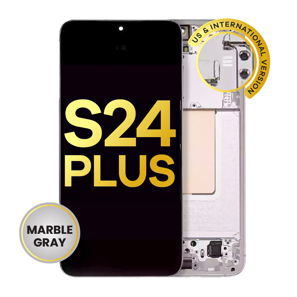 OLED Assembly With Frame For Samsung Galaxy S24 Plus 5G (US & International Version) (Refurbished) (Marble Grey)
